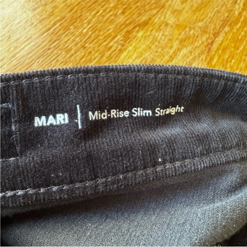 AG Adriano Goldschmied Mari Mid-Rise Slim Straight Jeans Black Size 23 NWT - Picture 7 of 11